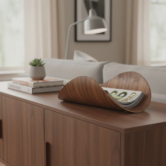 Aspen Magazine Rack - Modern Handmade Bent Plywood by Ciseal
