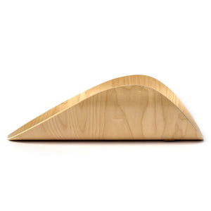 Side view of a Aspen Magazine Rack in maple
