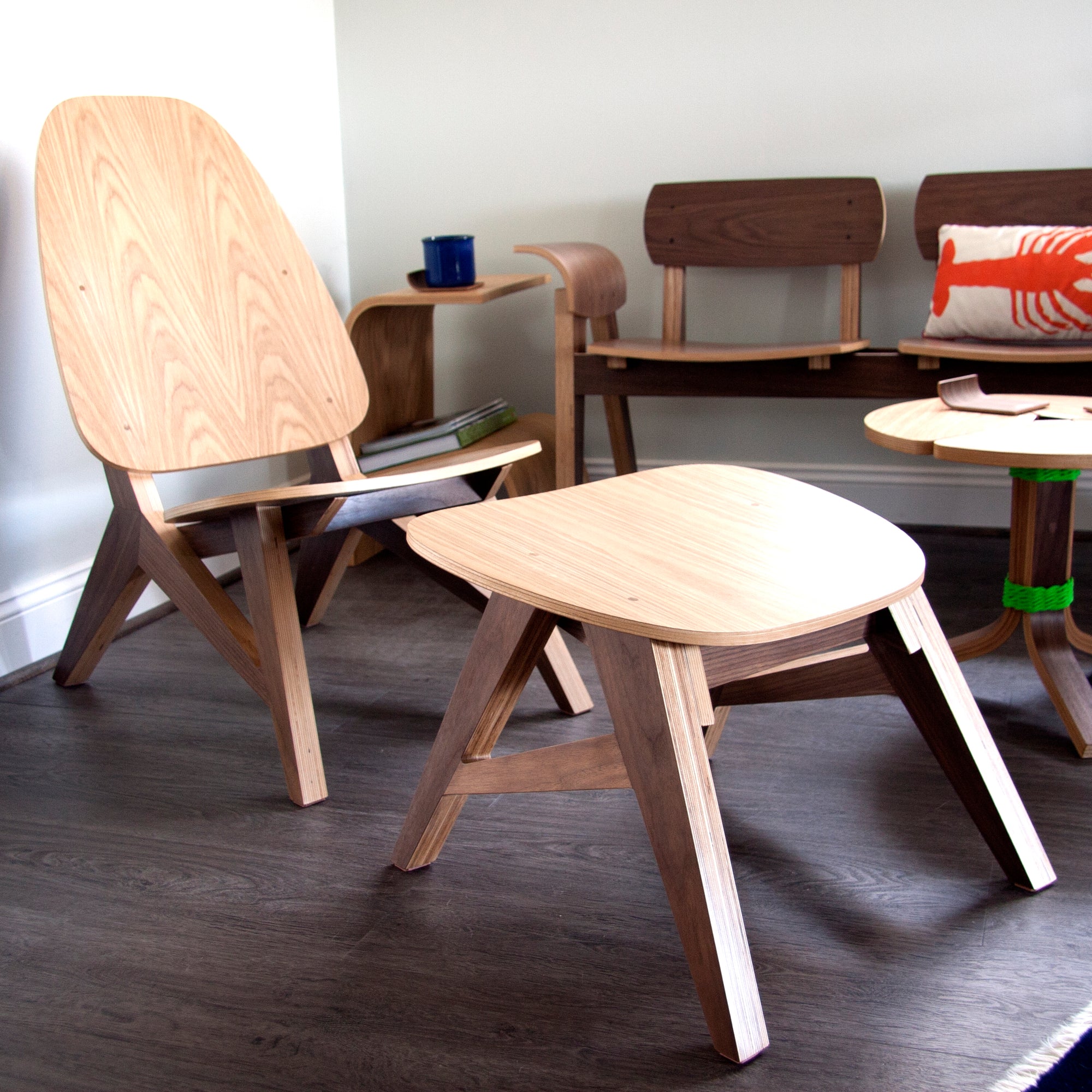 Custom Lounge Chair and Ottoman